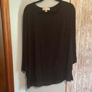 Michael Kors Black Layered Blouse